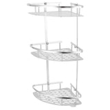 3 Tiers Corner Shower Shelf Wall Mounted Shower Organizer Storage Rack for Toilet Kitchen V1294-YM0721-3112210010411