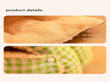 M size Orange Plaid Cave Bed Winter Warm Enclosed Pet House Cozy Sleeping Bag Semi-Enclosed V888-ELOSUNG50370