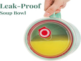 2 Packs Ceramic Soup Bowls with Handles, 32 OZ Microwave Safe Mug Vented Lid, Leak-proof French V1259-DP01-A-890