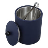 Navy Stainless Steel Ice Bucket Insulated Lid Tong for Bar Use V1366-AZ2-W-12161