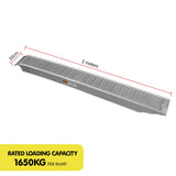 Kartrite 2x Heavy Duty Aluminium Loading Ramps - 2m RAMP-305-20