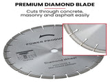BAUMR-AG 350mm Professional Concrete Demolition Saw 74cc 2-Stroke, Wet and Dry Demo Cutting, 14" V219-SAWCONBMP8CA