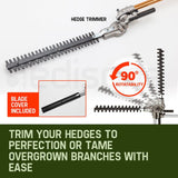 BAUMR-AG 65cc 9in1 Long Reach Garden Multi-tool, Pole Saw, Hedge & Line Trimmer, Brush Cutter, 12" V219-PLTL91BMRA9C2