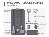 Grey Multi-functional Core Training Board with Digital Timer and Resistance Bands Foldable Fitness V888-ELOSUNG43473