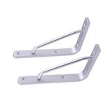 Worgeous 2 PCS Heavy Duty Shelf Brackets Thickened Silver Shelf Support Bracket Aluminium Alloy V1189-LWWAL-20260327-03286