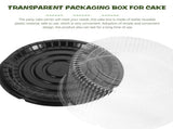 10pcs Round Cake Carriers Boxes Clear Lids Round Cake Boxes Reusable Plastic Cake Round Container V1366-AZ2-W-23141