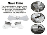 8 Pack Gutter Extensions Gutter Hinges Extension for Rectangle or Square V1370-AZ4-10135