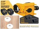 Door Lock Installation Kit with Drilling Template Hole Saw Drill Bit and Hex Wrench for Wooden and V1341-ZY-FDTQPA2Z-BLUE