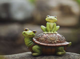 Frog Garden Statues Decor Outdoor, Resin Couple Frogs Garden Animal Statue Waterproof, Figurines for V1192-AZ-W-11614