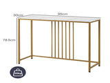 Levede Hallway Table Narrow Console Marble Effect Tabletop Adjustable Foot Pads NI1087-WH-AU