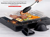 Grill Basket, Stainless Steel Grilling Basket, BBQ Grill Basket Wok for Vegetable, Kabobs, Shrimps, V1192-AZ-W-6419