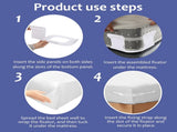 4 PCS Bed Sheet Holder with Lock Strips, Heavy Duty Bed Sheet Corner Fastener, Removable Bed Sheet V1259-DP01-A-3255