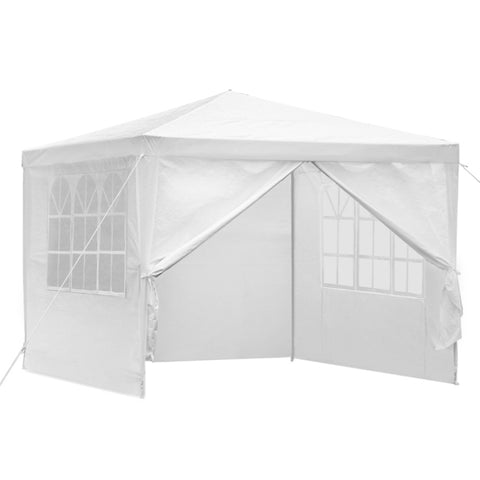 Instahut Gazebo 3x3m Marquee Wedding Party Tent Outdoor Camping Side Wall Canopy Window Panel White GAZEBO-WED-C-FG-3X3-4W-WH