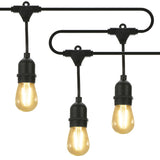 String Light Kit AC220-240V 15W 33.5Ft E27 Base Socket Holder 10PCS LED Filament Lamp 2 Spare Bulbs V1294-YM0901-LT022UK