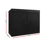 Green Fingers Grow Tent 240x120x200CM Hydroponics Kit Indoor Plant Room Black GT-D-240X120X200-BK