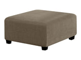 Square Ottoman Covers Slipcover Stretch Comfortable Jacquard Fabric with Elastic Bottom Form Fit V1366-AZ2-W-16602