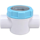 Swimming Pool Check Valve G1.5 PVC Safety Valve with Sight Lens for Spa Filter, 50mm V1237-ZY-522-0016