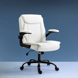 Artiss Executive Office Chair Mid Back White OCHAIR-G-7023-WH