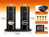 Electric Salt and Pepper Grinder Set , One Hand Adjustable Coarseness, Battery Powered with V1192-AZ-W-2519