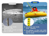 Boat Tow Rope , 60FT 3K 1-3 Riders Tube Boating Ropes Heavy Duty Ski Rope for Ski Float Water Skiing V1192-AZ-W-23102