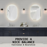 LED Wall Mirror Oval Anti-Fog Bathroom 50x75cm V274-FT-BM-LEDOV-5075