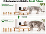 Elevate Your Pets Dining Experience with a Natural Pine Wood Feeder Stand, Featuring Two V1341-ZY-JRNE4TM8-L