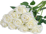 Artificial Silk Roses 25-Piece Bouquet Wedding Decorations Family Gathering - Light purple - Size L V1347-DSZ-001-001-LIG-L