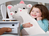 Long Cat Plush Pillow Cat Plush Toy PP Fabric Pillow Soft Cat Pillow Cat-Themed - Pink - Size 51.2 V1107-115-50779-PNK5