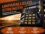 Horse Feed Hay Net with Metal Rings Durable Hay Feeder Bag for Stables, Trailers & Travel, V1107-CS-QFLCCE6