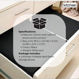 4x Kitchee Foldable Bed Sheet Storage Box - Linen and Closet Organiser Black V238-SUPDZ-41188865409104