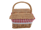 Wicker Picnic Basket with Lid Handle Removable Liner Multifunction Garden Harvest Basket for Flowers V1294-YM0901-3111250051311