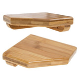 2pcs Corner Wall Mount Shelves Space Saving Storage Floating Shelf For Bathroom And Kitchen No Drill V1192-AZ-W-27766