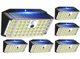 6 Pack Black Solar Motion Sensor Lights Outdoor Security Lamp 2000LM IP65 V178-59205