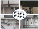 4 Pcs Undermount Sink Brackets, Heavy Duty Adjustable Iron Support Brackets, Black 11cm V1188-MS-721-132