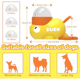 Duck Cat Treat Dispenser, Interactive Dog Toy with 3 Challenge Lids for IQ Training and Mental V1366-AZ2-W-10734