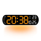 13.7" Large LED Digital Wall Clock - Auto Dimming, Temperature Display, Ideal for Bedroom & V1232-SXJSJ002