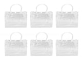 30Pcs Clear PVC Plastic Gift Bags with Handles Reusable Plastic Gift Wrap Tote Bags for Shopping V1294-YM0703-3117230088011