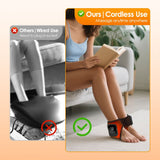 2-Pack Black Wireless Rechargeable Heated Ankle Massager - 3 Heat Levels & 3 Vibrating Intensities V888-ELOSUNG49729