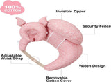 Multipurpose Nursing Pillow with Adjustable Waist Strap & Removable Cover for Feeding, Tummy Time & V1107-CS-YEBRZTB