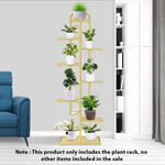 SOGA 2X 8 Tier 9 Pots Gold Metal Plant Stand Flowerpot Display Shelf Rack Indoor Home Office Decor FPOTH16X2