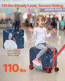 VEVOR Ride-on Luggage 18-inch Lightweight Kids Scooter Suitcase with Wheels V952-FDDQXXLXXLK1Y8UF6001V0
