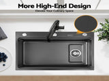 Cefito Kitchen Sink 304 Stainless Steel Bar Sink Millet Grain Water Basin Sink SINK-RG-6845T-BK