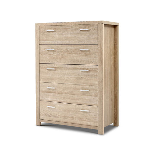 Artiss 5 Chest of Drawers - MAXI Pine FURNI-N-MAXI-CDR02-WD-AB