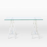 Stainless Steel & Glass Venus Office Desk Table V1041-DT-1154