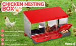 VaKa Chicken Hen Coop Hutch 3 Hole Inside Outside Roll Away Lay Egg Nesting Box V465-V51004