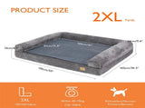 Deluxe Plush Orthopedic Dog Bed XXL - Waterproof Bolstered Sofa Bed for Large Dogs with Removable V767-P-XD178-2XL