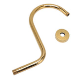 Stainless Steel S Shaped Raised Shower Arm and Flange NPT Brushed Gold Shower Head Extension Arm V1294-YM0626-3112220083711