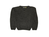100% Shetland Ragg Wool V Neck Knit Jumper Pullover Mens Sweater Knitted - Charcoal - 4XL V563-SW-VN-CH29-4XL