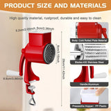 Manual nut grinder with 2 removable drum blades, cheese grater, peanut and almond grinder V1188-MS-325-0232