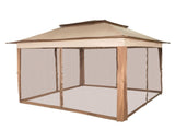 Outdoor Canopy Gazebo Tent, Portable Canopy Shelter with 11'x11' Large Shade Space for Party, V952-ZYP3.3MX3.3MSDZD1V0